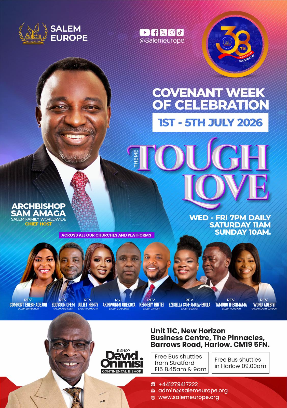 Covenant week of celebration 2026 flyer